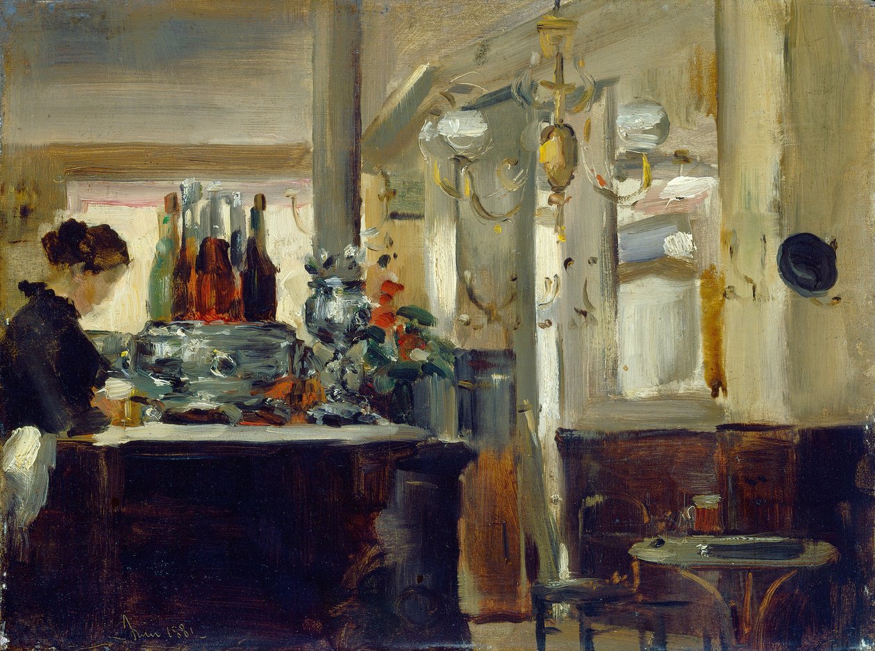 Bom Bock Café de Style of Edouard Manet