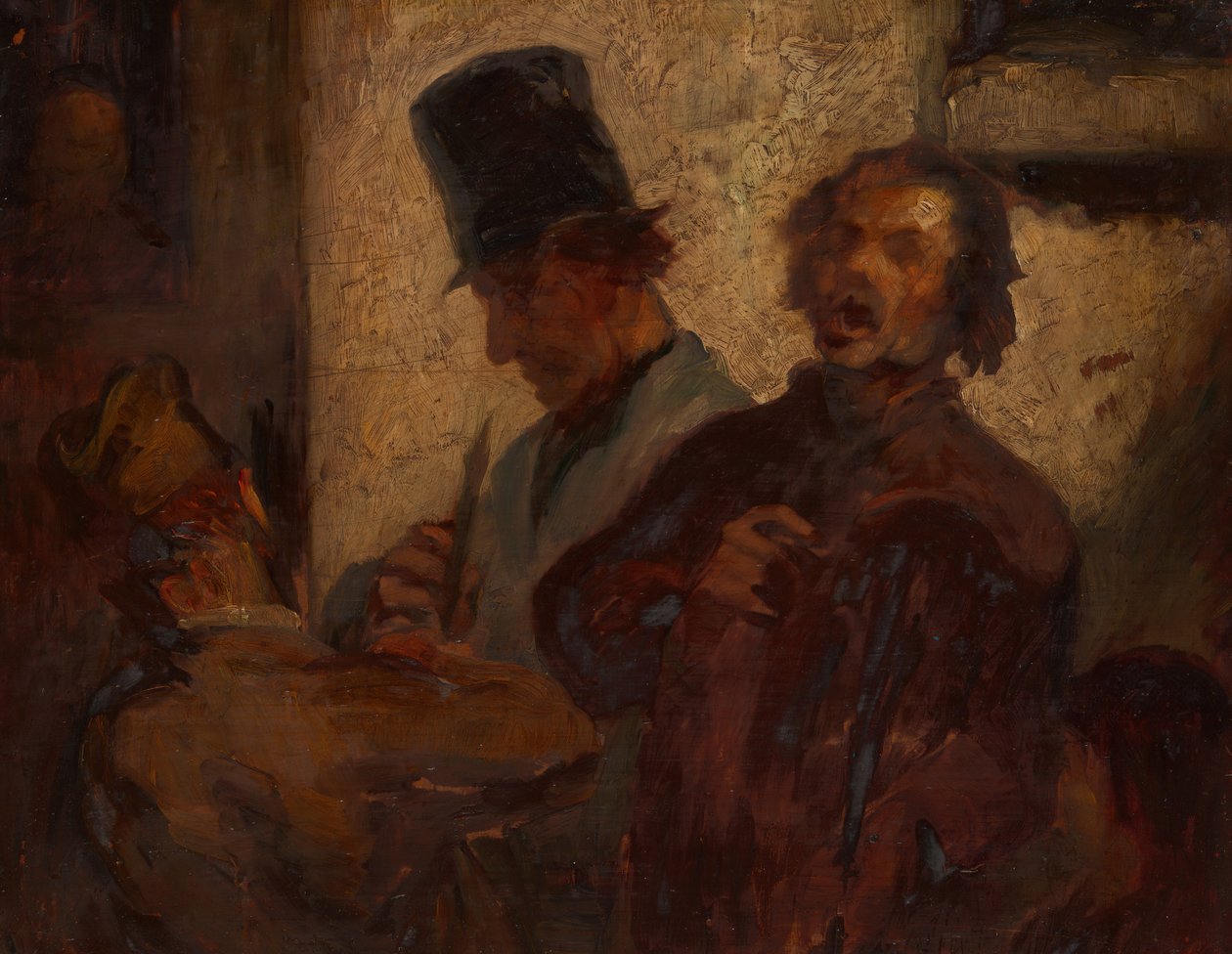 Músicos de Rua, c. 1855. de Style of Honoré Victorin Daumier.