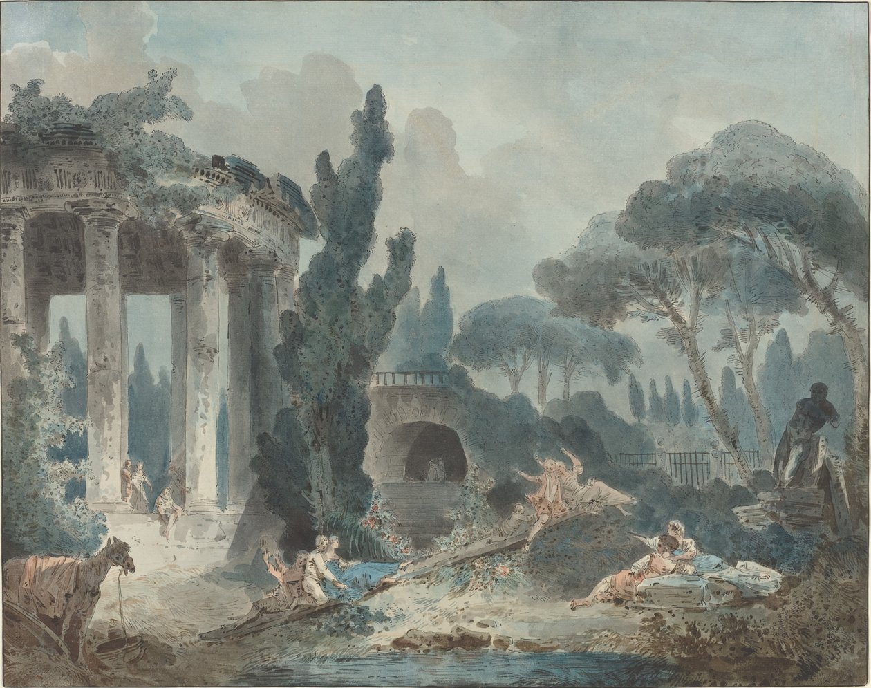 A gangorra de Style of Hubert Robert