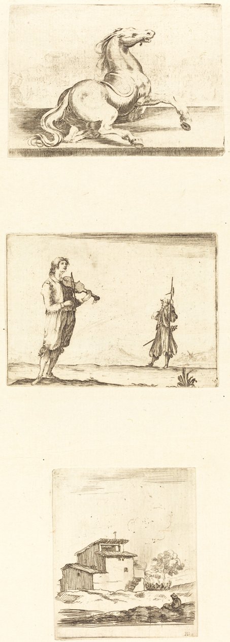 Folha de gravuras de Style of Jacques Callot