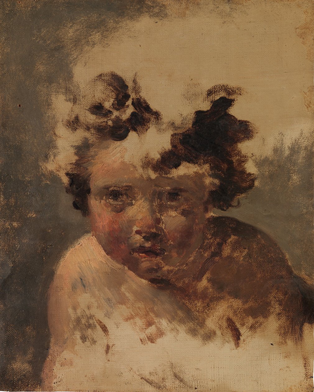 Cabeça de uma criança. de Style of Jacques Louis David