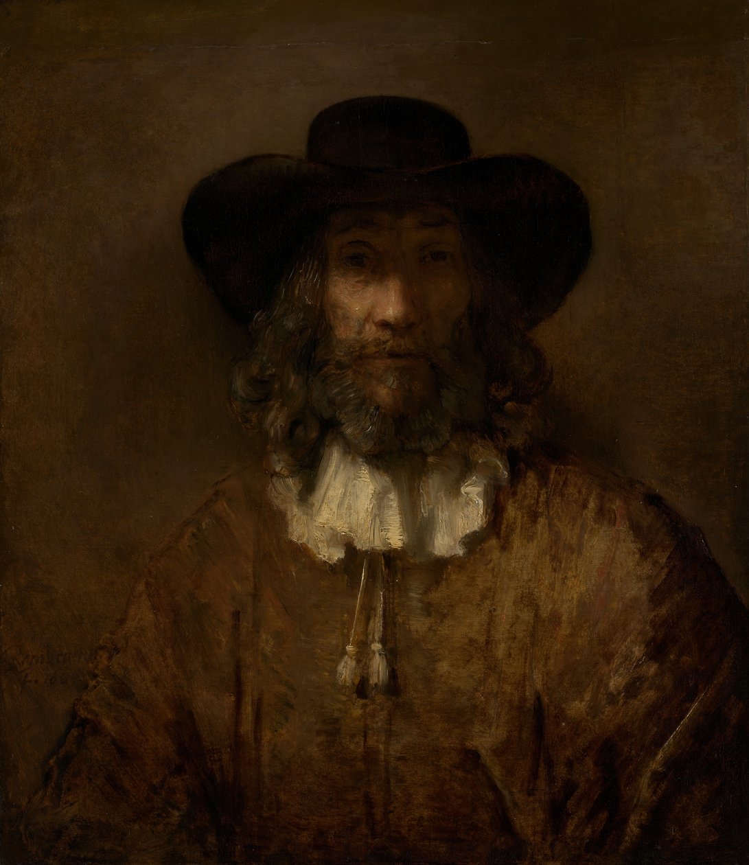 Homem com barba. de Style of Rembrandt
