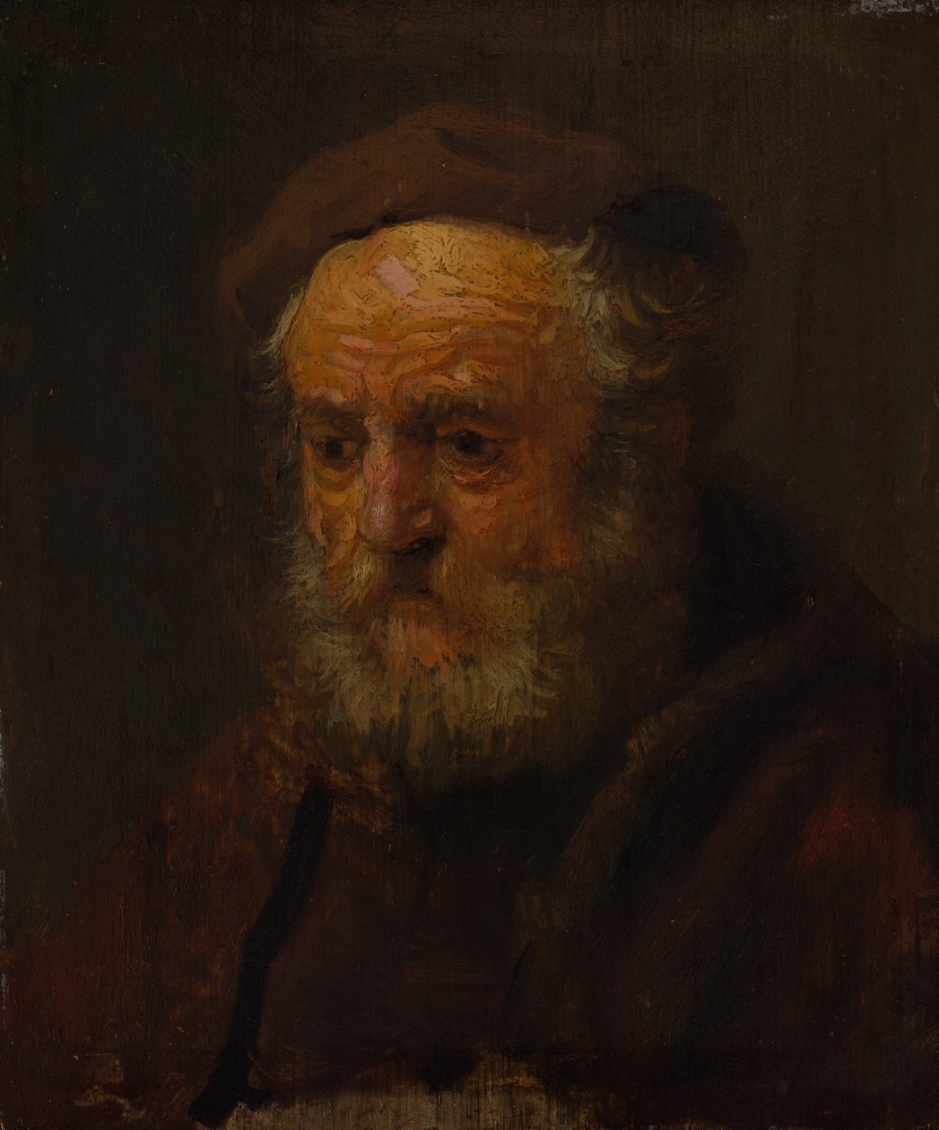 Cabeça de estudo de um velho. de Style of Rembrandt