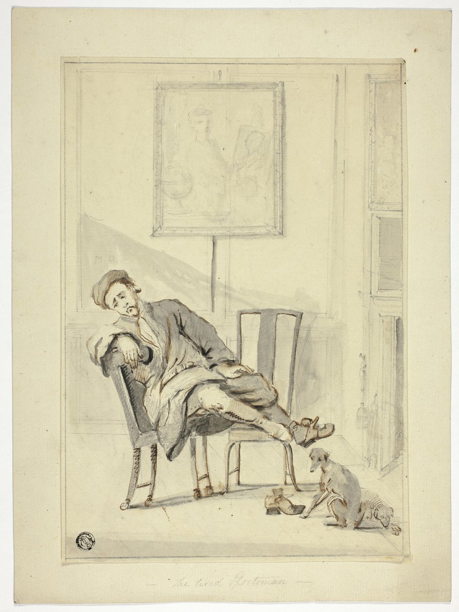 O desportista cansado de Style of William Hogarth