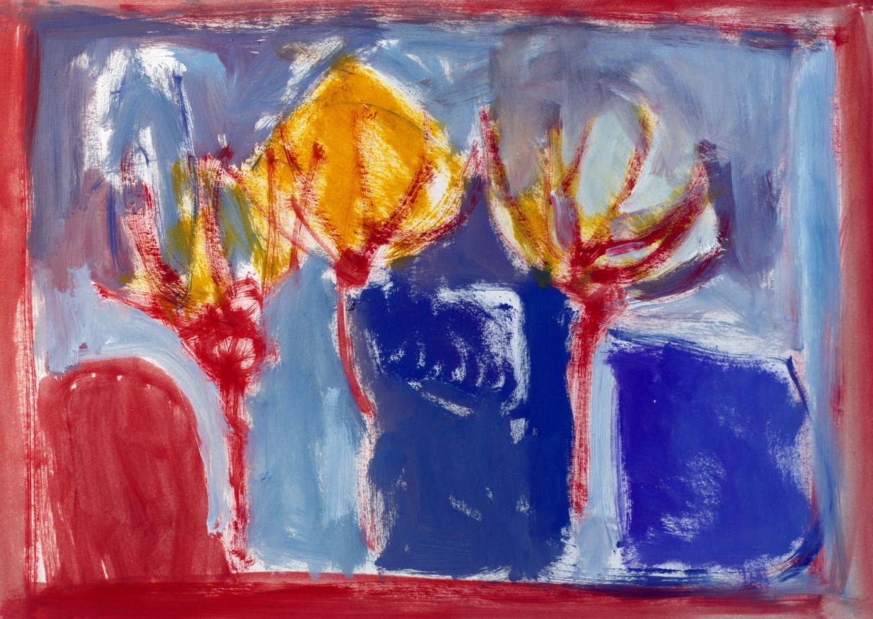 Três Árvores, 2002 (acrílico sobre papel) de Sue Jamieson