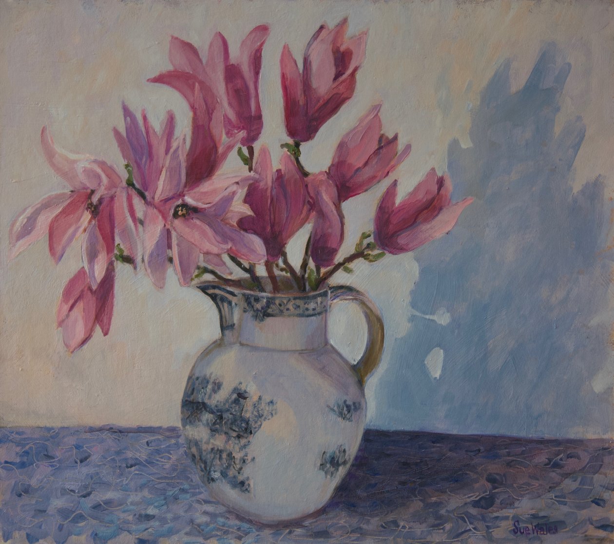 Magnólias cor-de-rosa, 2019 de Sue Wales