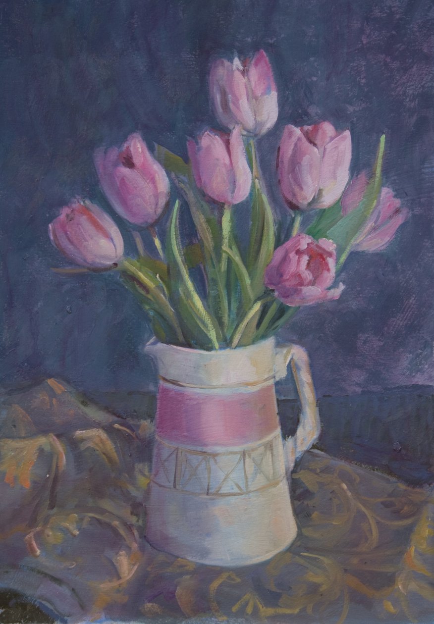 Tulipas cor de rosa, 2015 de Sue Wales