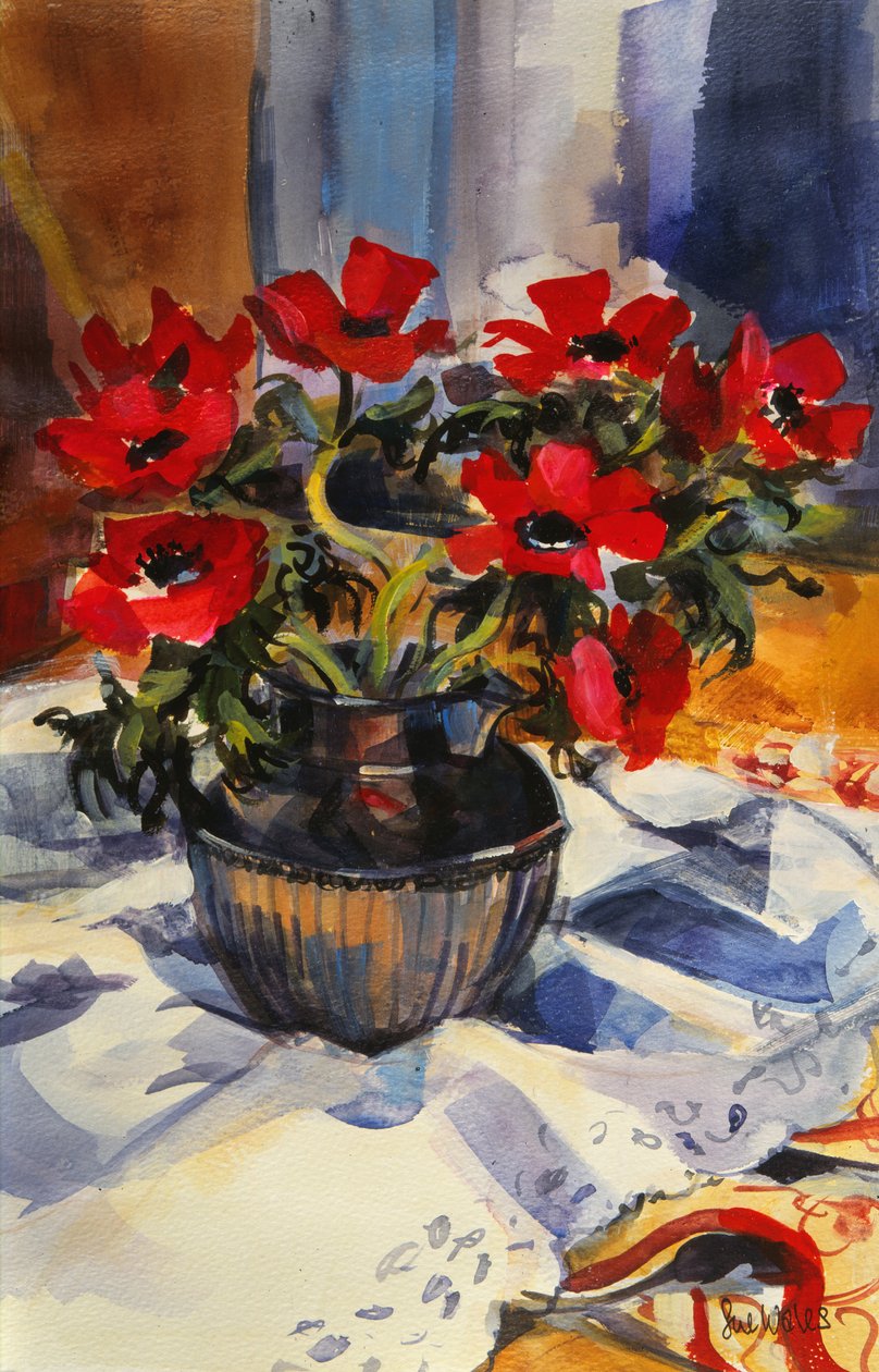 Anêmonas vermelhas, 1994, de Sue Wales