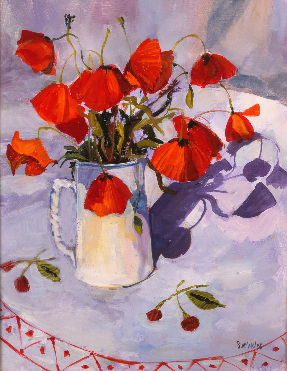 Papoulas iluminadas pelo Sol, 2003, de Sue Wales