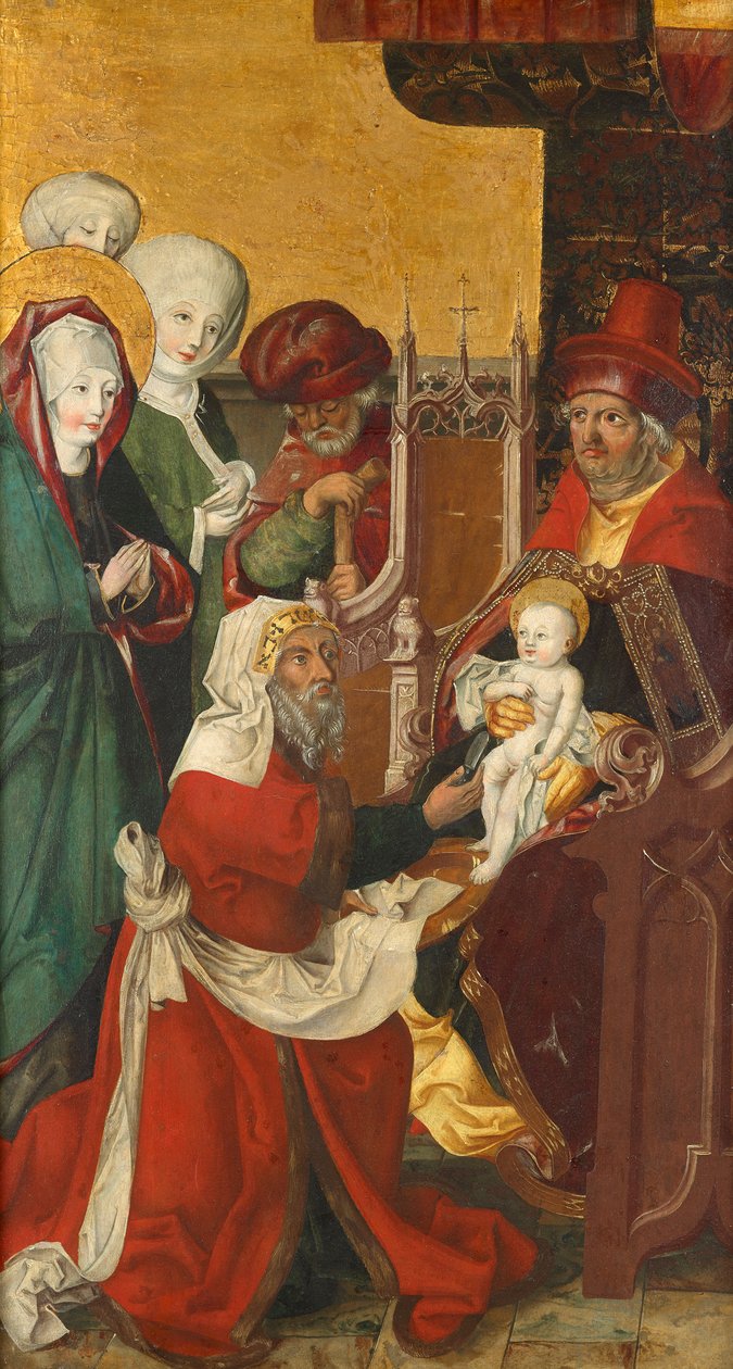 Circuncisão de Cristo (dentro); Visitação Maria (Exterior) de Südtiroler Maler