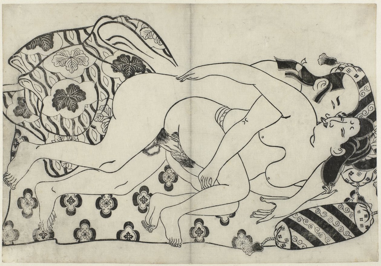 Show erótico Hana ni Yosurukyo (título da série) de Sugimura Jihei (attributed to)