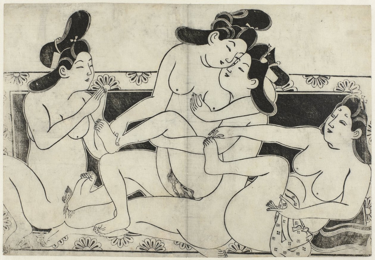 Show erótico Hana ni Yosurukyo (título da série) de Sugimura Jihei (attributed to)
