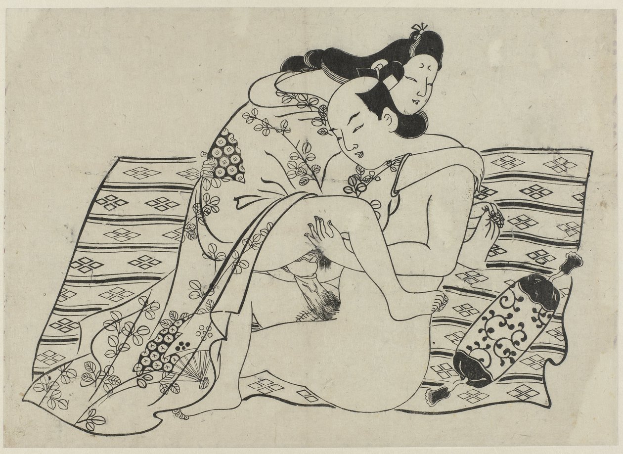 Show erótico Hana ni Yosurukyo (título da série) de Sugimura Jihei (attributed to)
