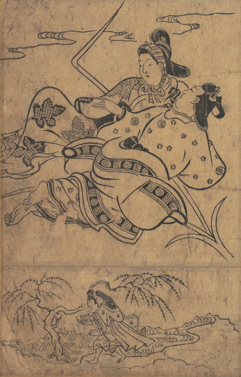 Na Beira do Rio Akutagawa dos Contos de Ise Ise monogatari. de Sugimura Jihei