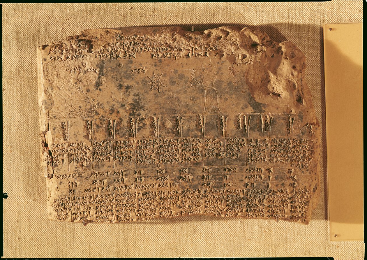 Tabuleta astrológica, de Uruk (agora Warka, Iraque) de Sumerian
