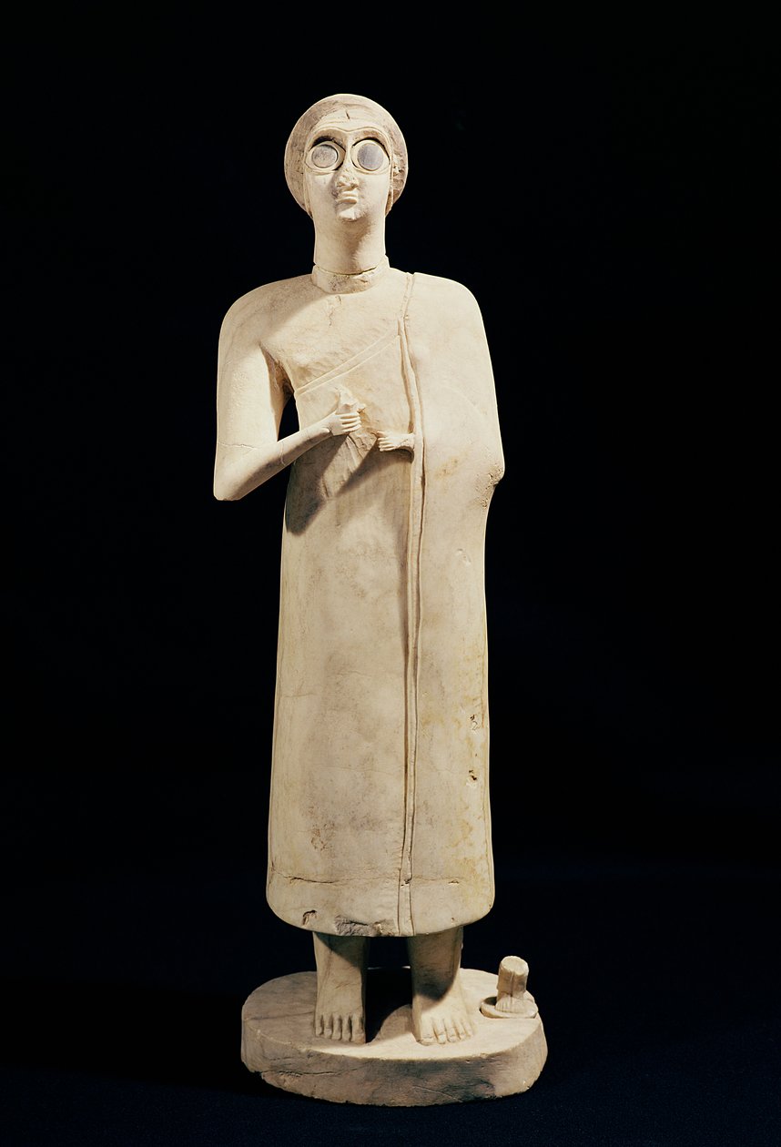 Estátua da Grande Deusa, de Tell Asmar, 2800-2300 aC de Sumerian