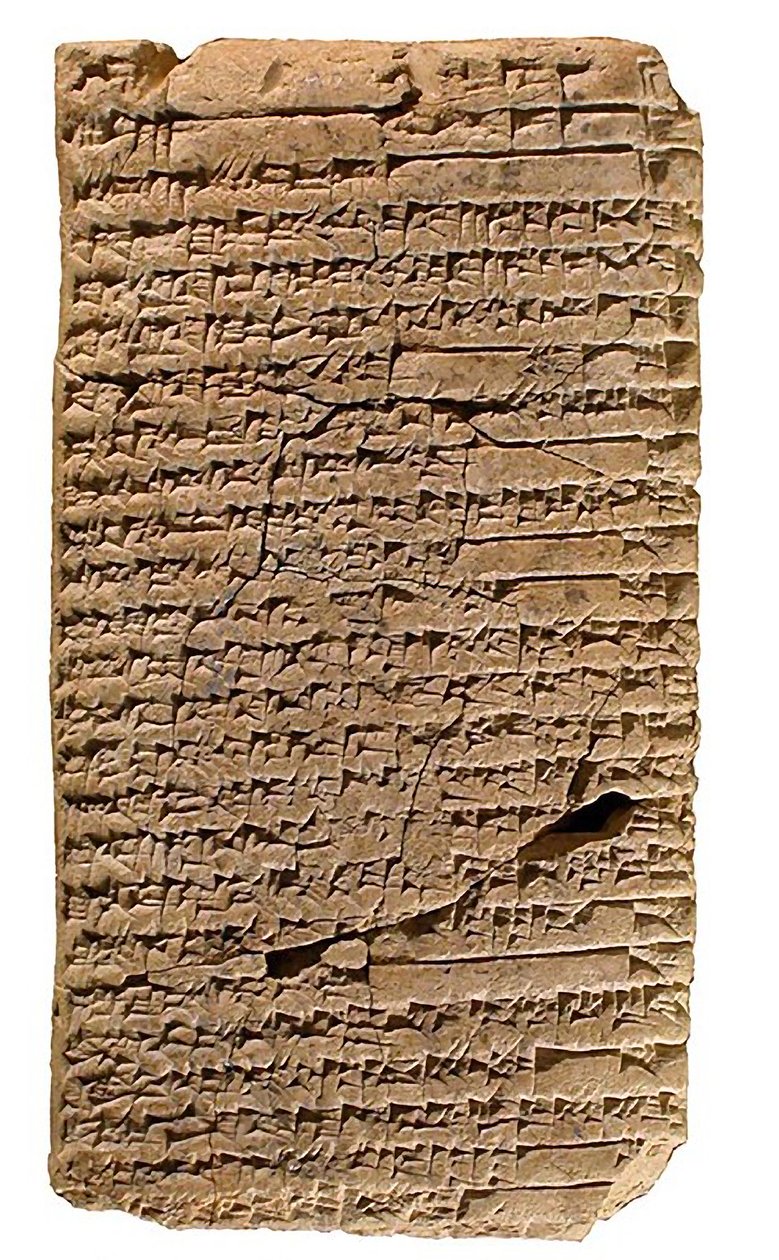 O tablet cuneiforme Shuruppak, c.1900-1700 aC de Sumerian