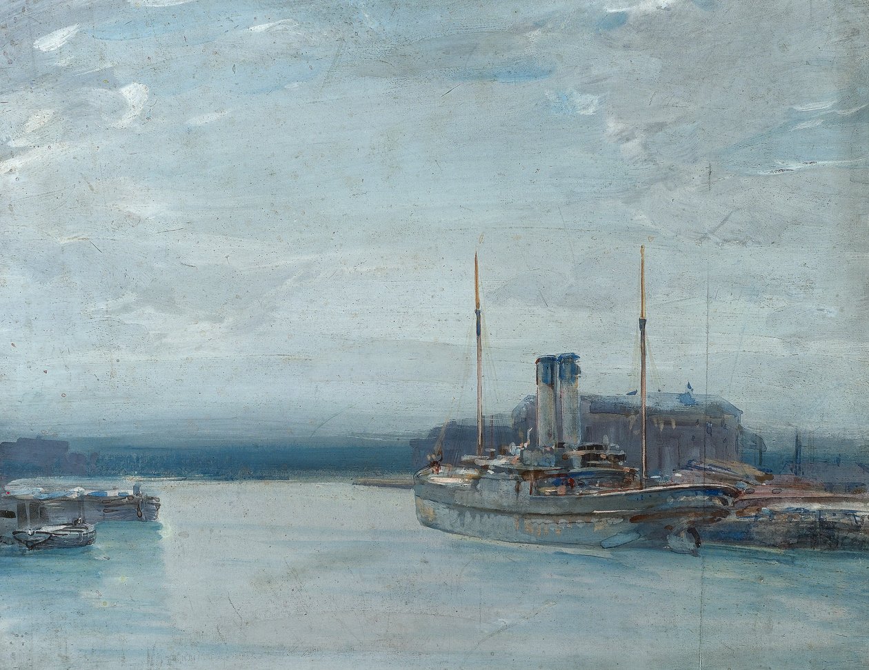 Crepúsculo, c.1910 (óleo sobre painel) de Sunderland Rollinson