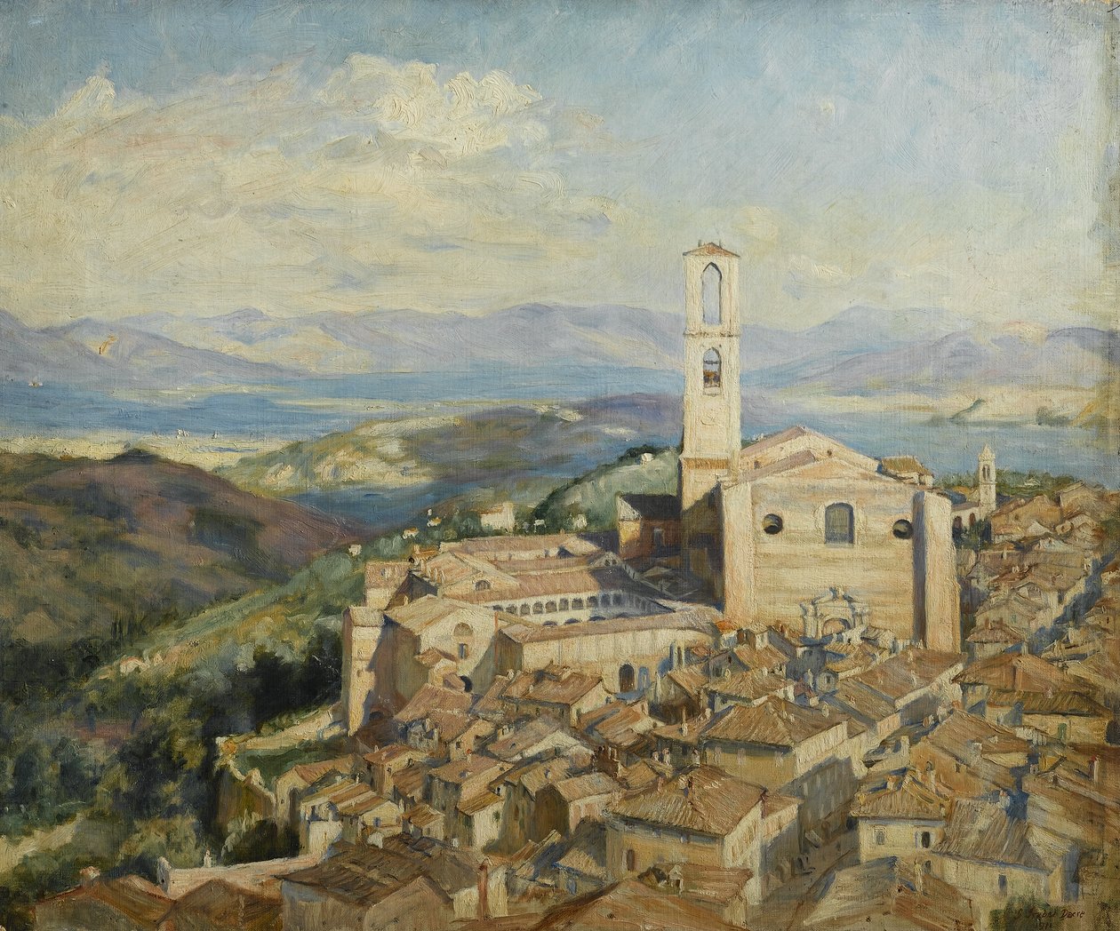 Os telhados de Perugia, 1911 de Susan Isabel Dacre