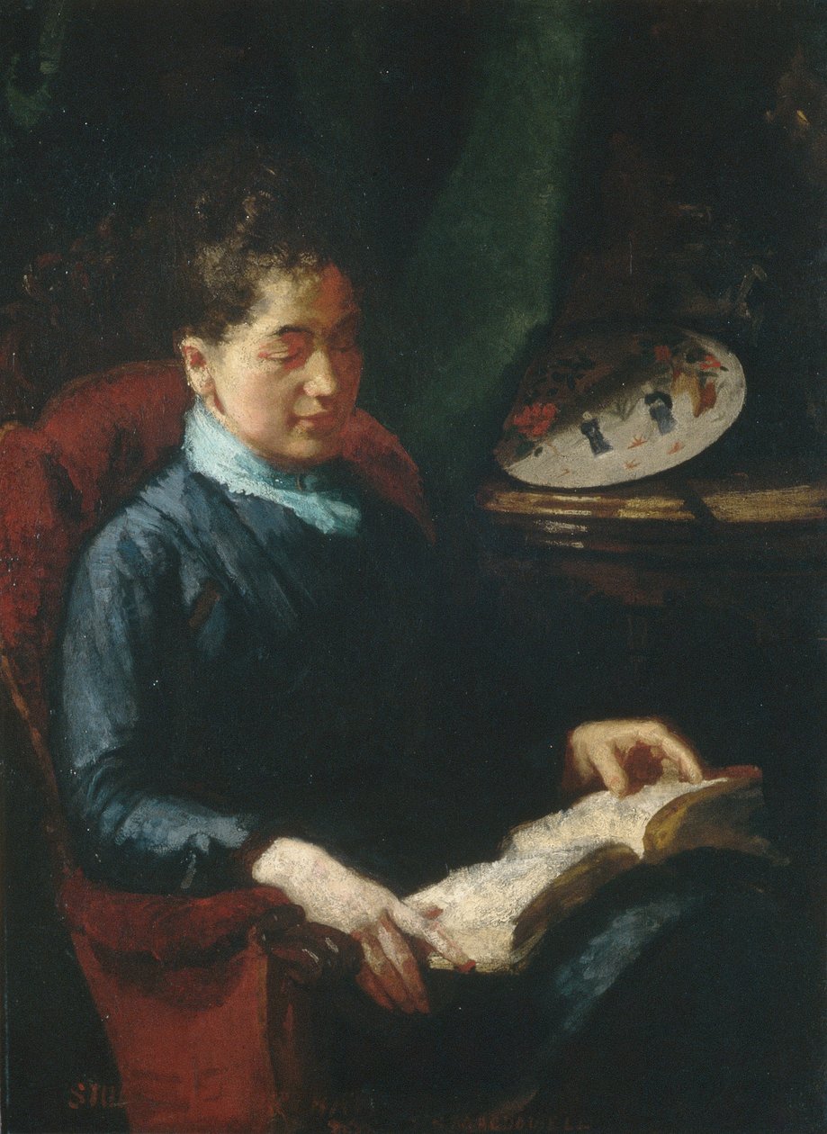 Leitura da Mulher, 1879-84 de Susan Macdowell Eakins