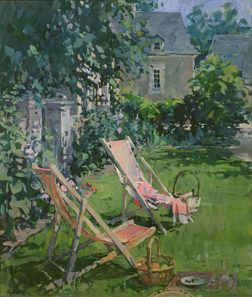 Cadeiras de convés em Coudray, 1998 de Susan Ryder