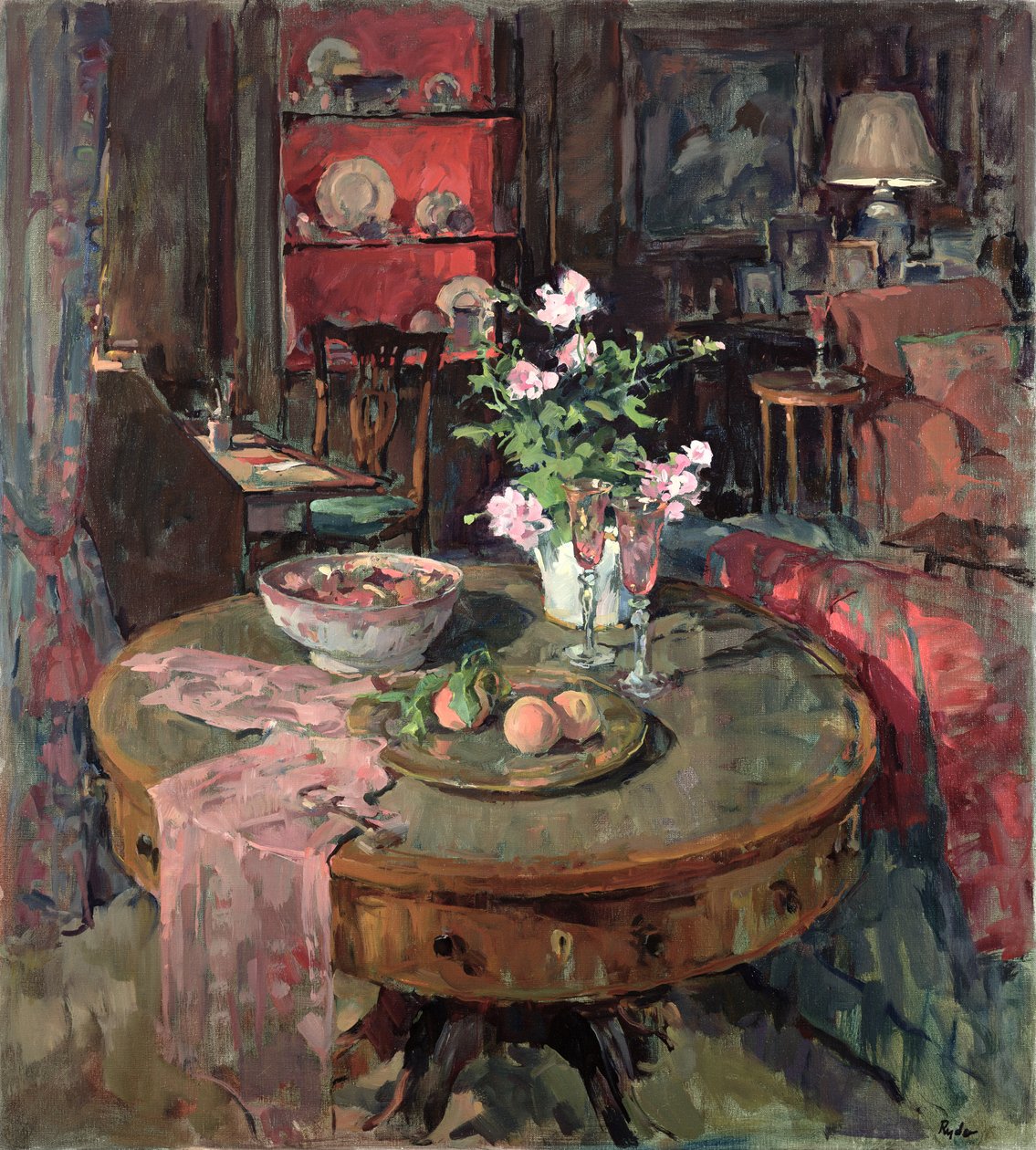A mesa de bateria de Susan Ryder