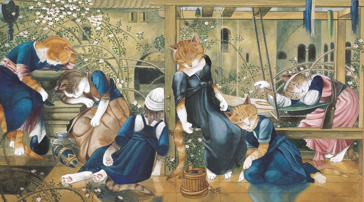 Ilustração de Cats Galore! Um Compêndio de Gatos Cultivados (pub. 2015) de Susan Herbert