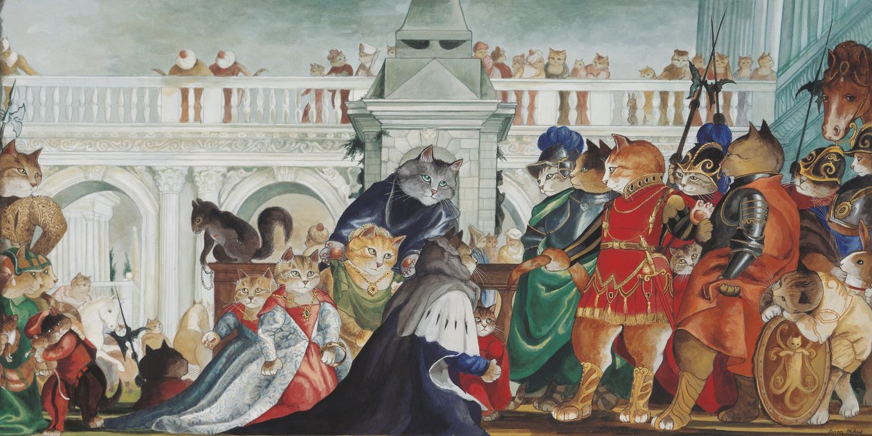 Ilustração de Cats Galore! Um Compêndio de Gatos Cultivados (pub. 2015) de Susan Herbert