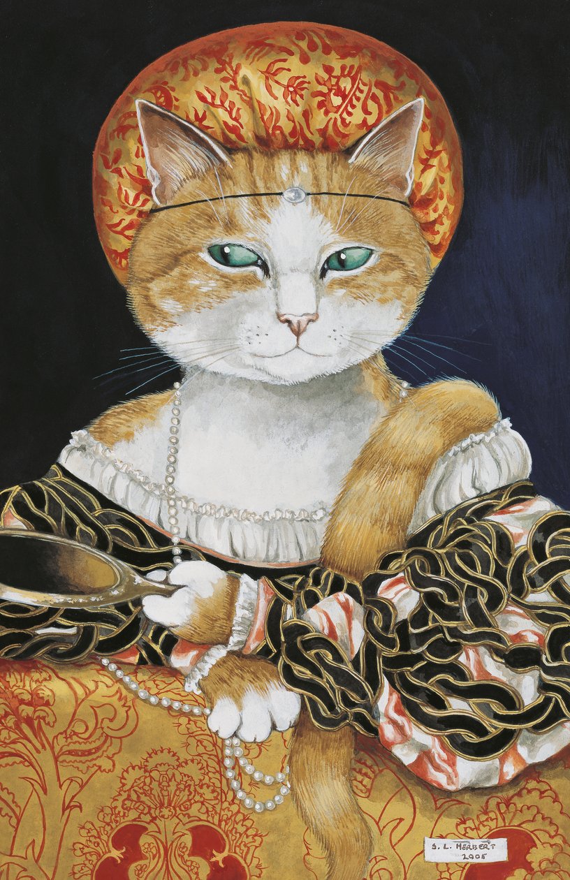 Ilustração de Cats Galore! Um Compêndio de Gatos Cultivados (pub. 2015) de Susan Herbert