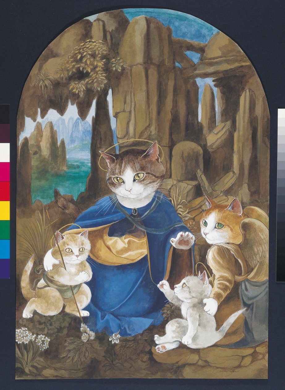 Ilustração de Cats Galore! Um Compêndio de Gatos Cultivados (pub. 2015) de Susan Herbert