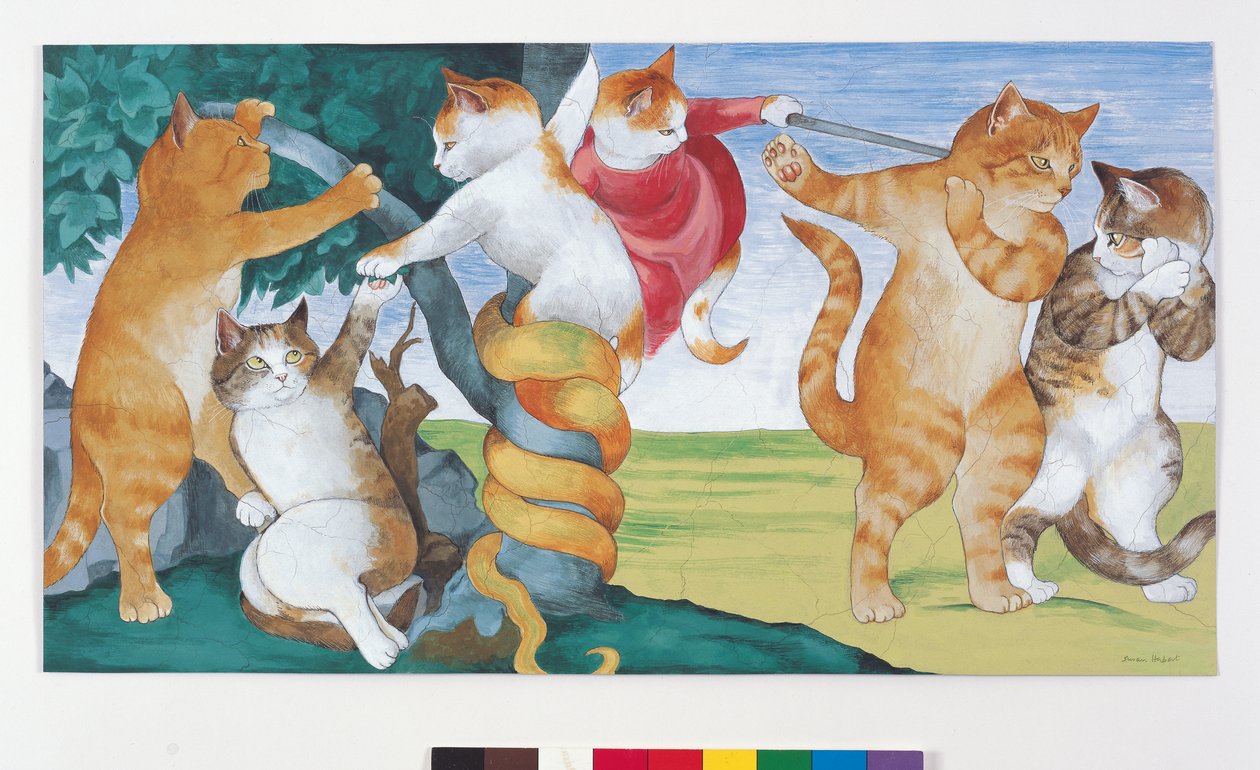 Ilustração de Cats Galore! Um Compêndio de Gatos Cultivados (pub. 2015) de Susan Herbert