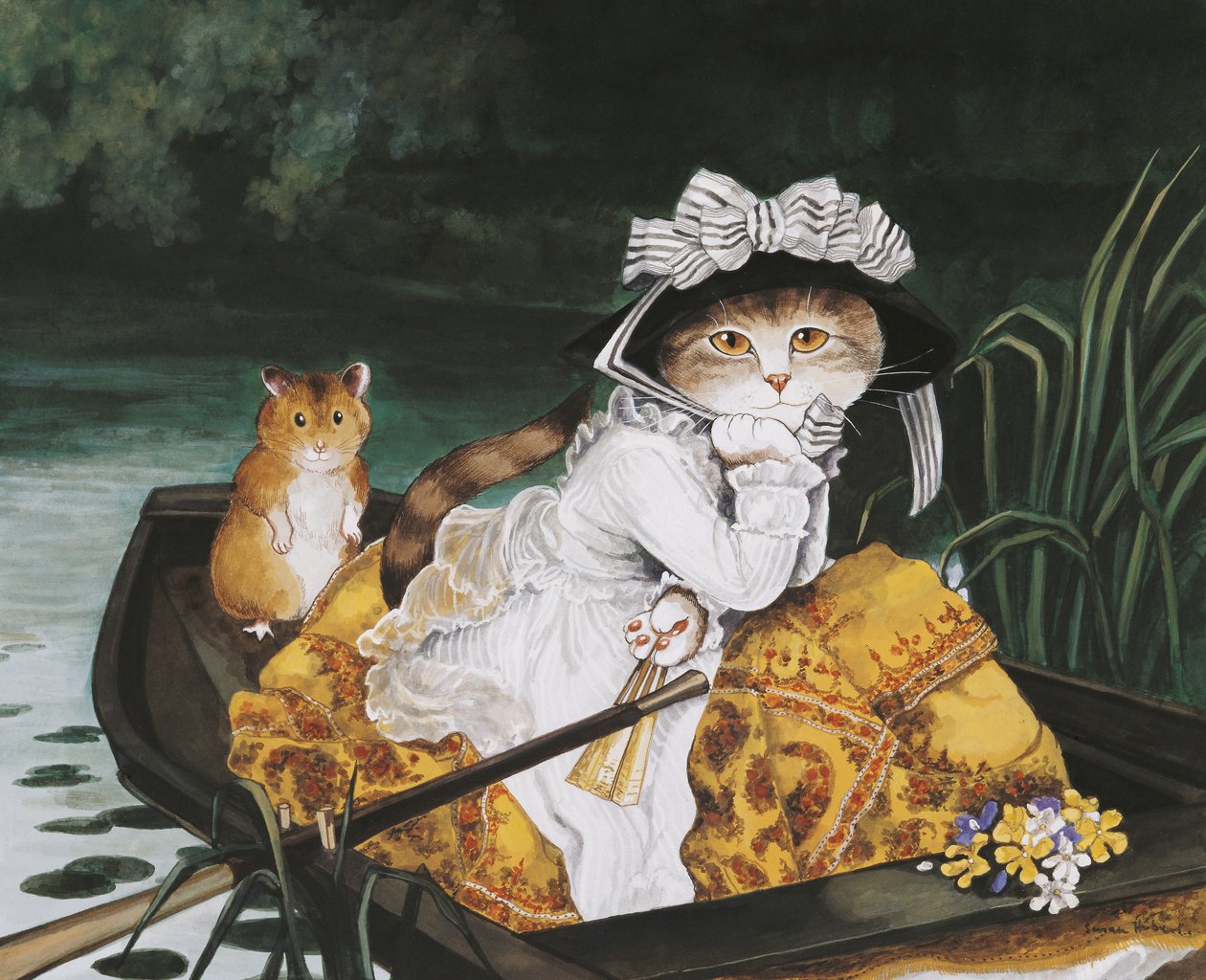 Ilustração de Cats Galore! Um Compêndio de Gatos Cultivados (pub. 2015) de Susan Herbert