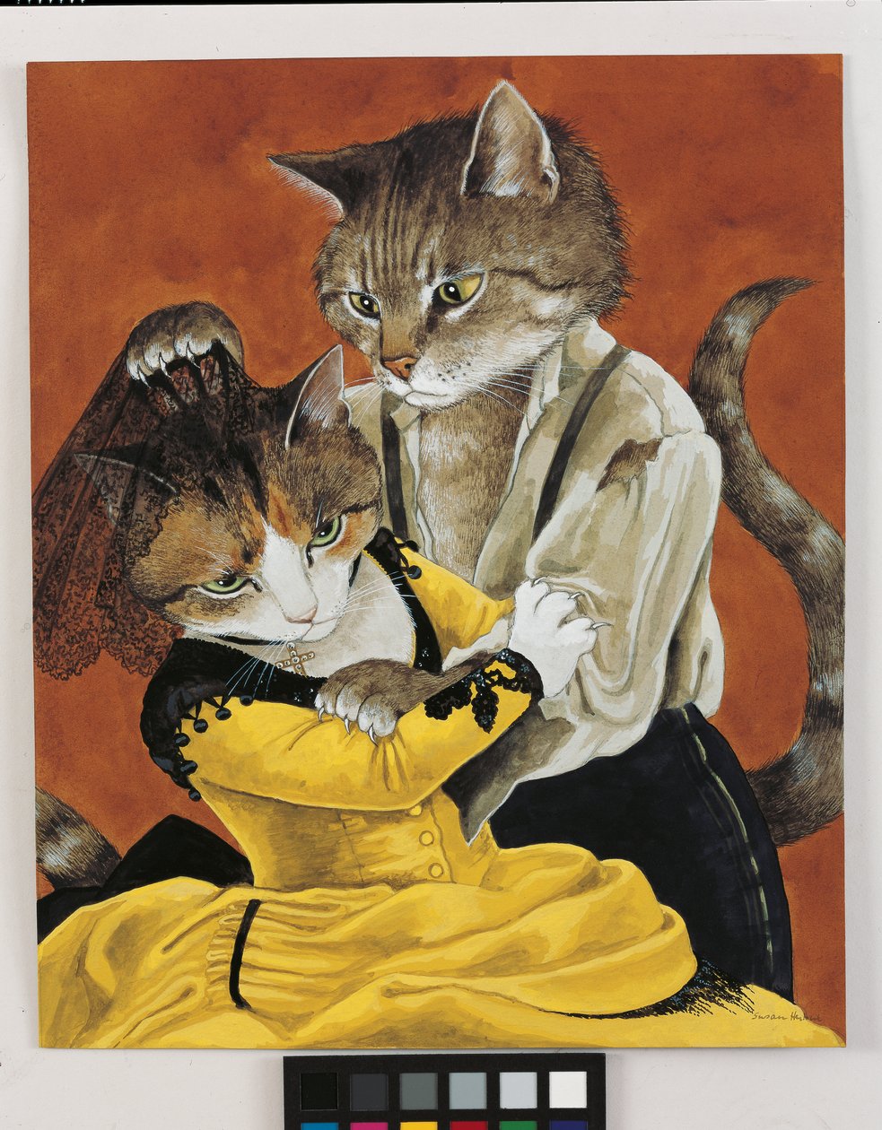 Ilustração de Cats Galore! Um Compêndio de Gatos Cultivados (pub. 2015) de Susan Herbert