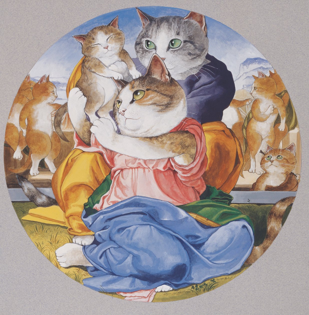 Ilustração de Cats Galore! Um Compêndio de Gatos Cultivados (pub. 2015) de Susan Herbert