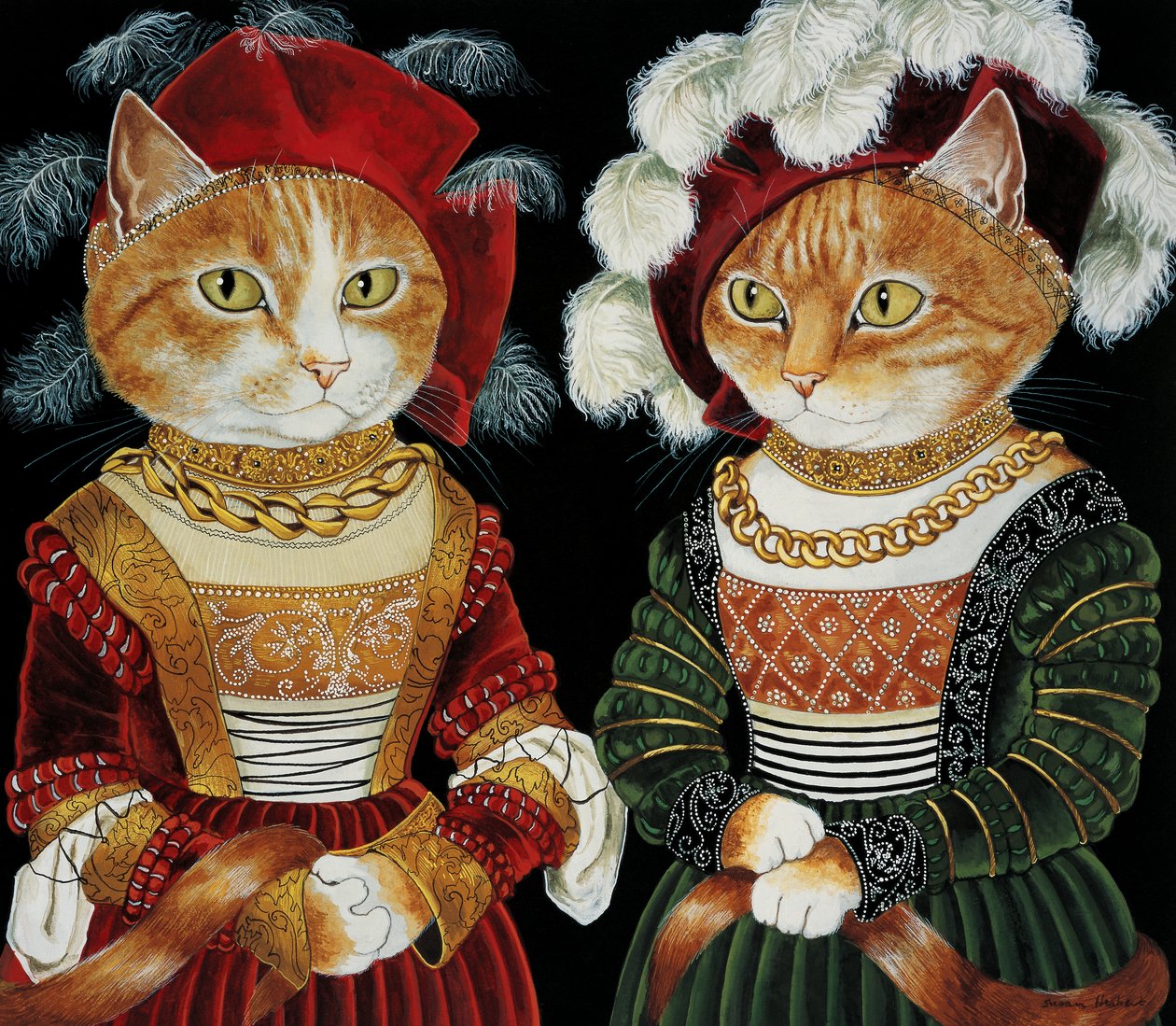 Ilustração de Cats Galore! Um Compêndio de Gatos Cultivados (pub. 2015) de Susan Herbert