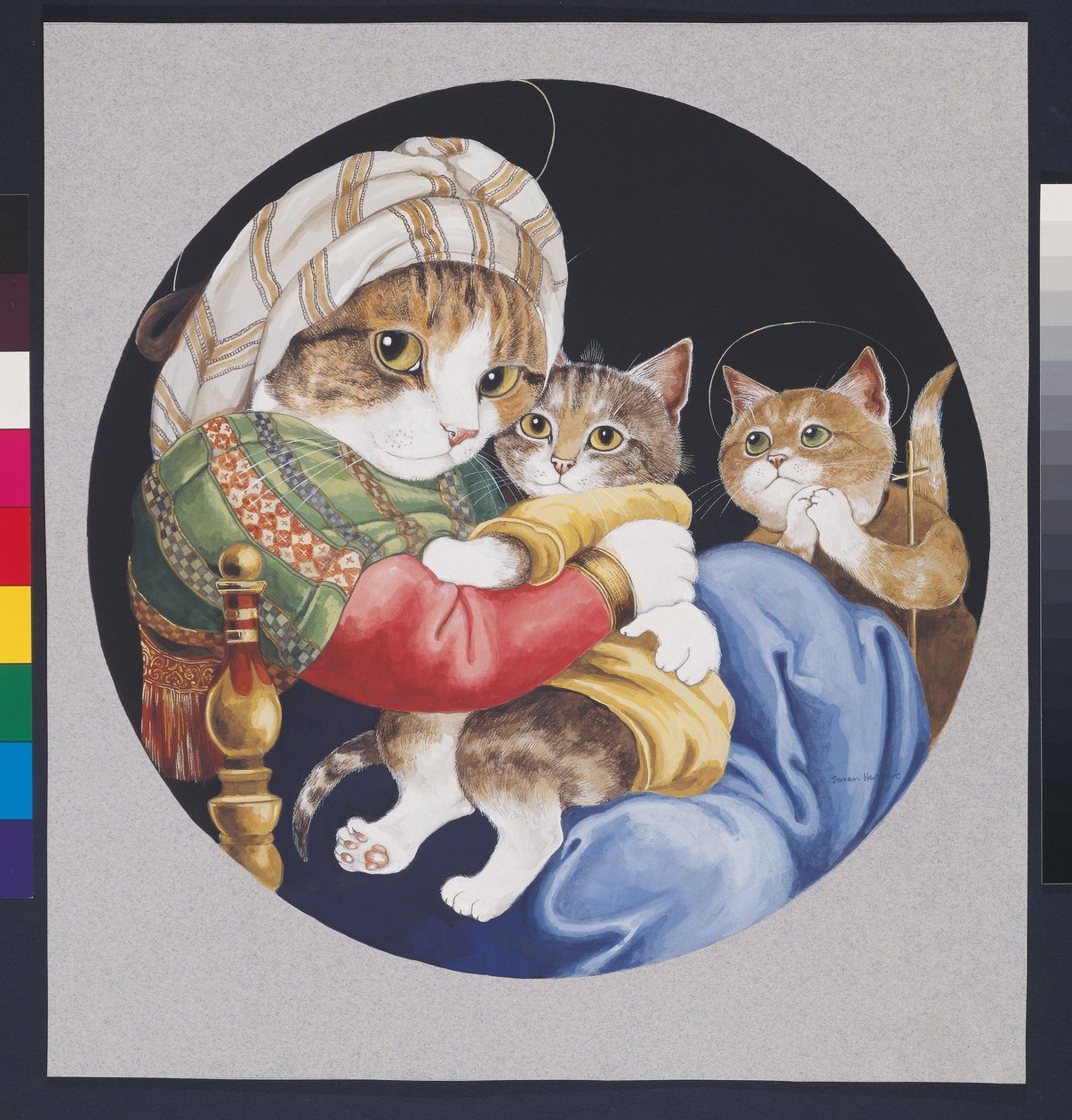 Ilustração de Cats Galore! Um Compêndio de Gatos Cultivados (pub. 2015) de Susan Herbert