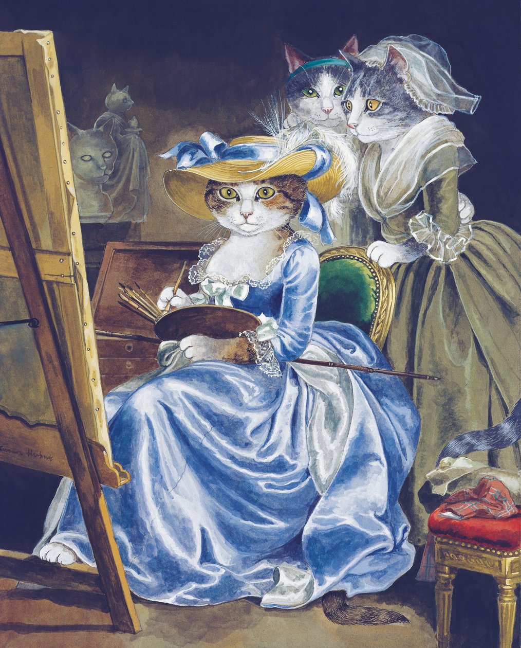 Ilustração de Cats Galore! Um Compêndio de Gatos Cultivados (pub. 2015) de Susan Herbert