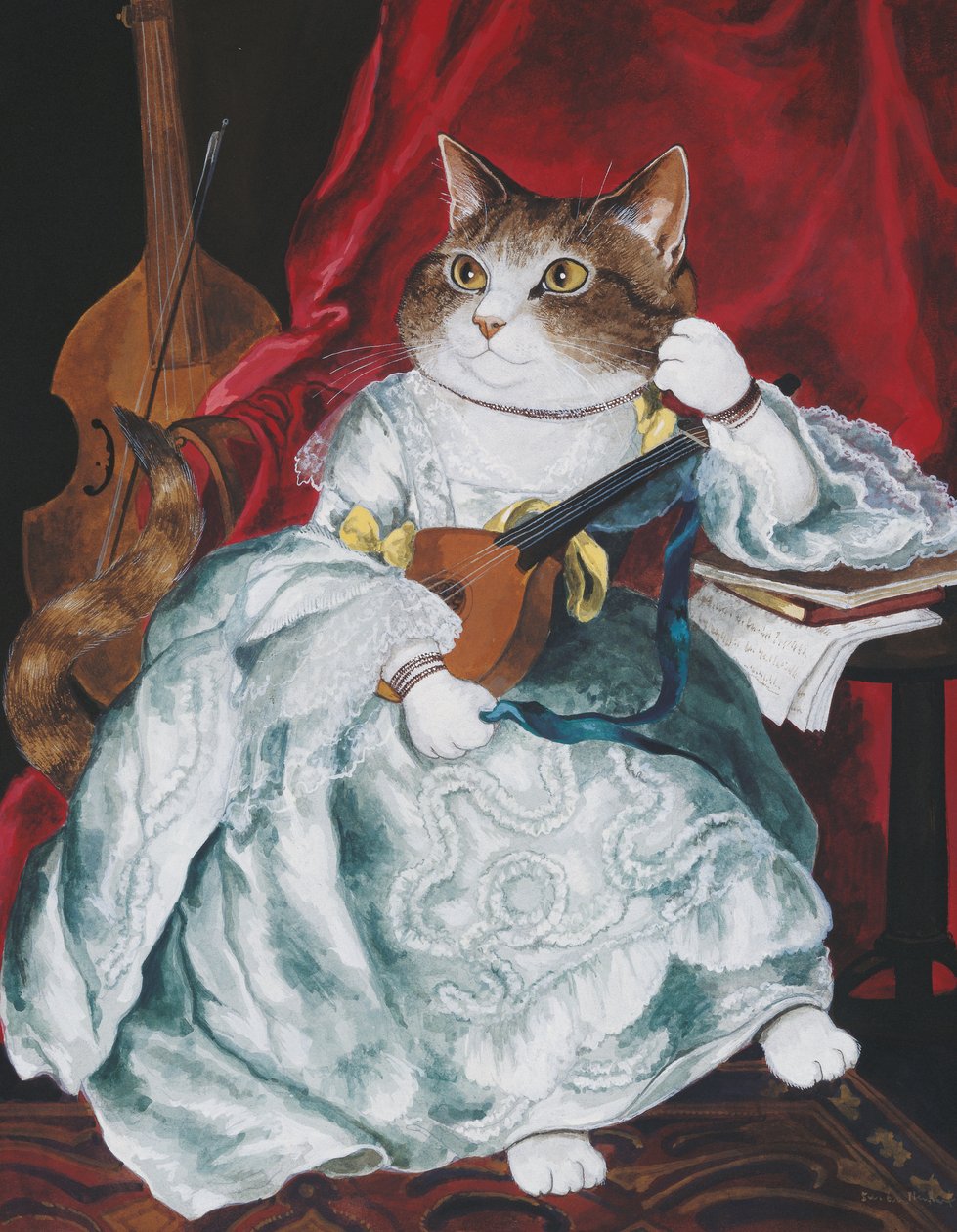 Ilustração de Cats Galore! Um Compêndio de Gatos Cultivados (pub. 2015) de Susan Herbert
