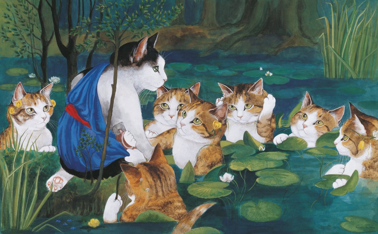 Ilustração de Cats Galore! Um Compêndio de Gatos Cultivados (pub. 2015) de Susan Herbert