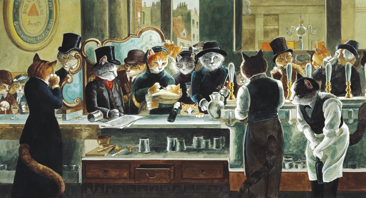 Ilustração de Cats Galore! Um Compêndio de Gatos Cultivados (pub. 2015) de Susan Herbert