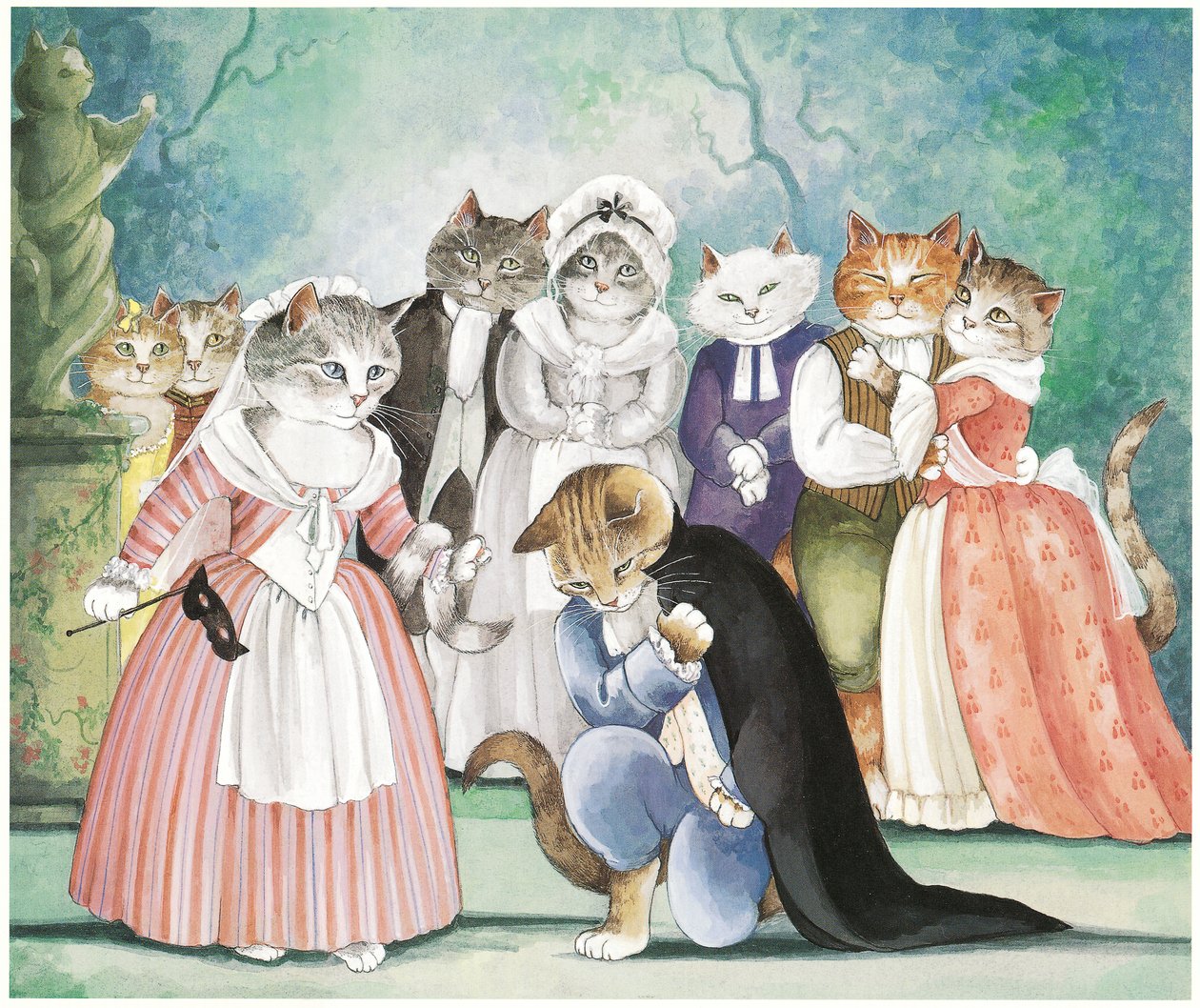Ilustração de Opera Cats (pub. 1997) de Susan Herbert