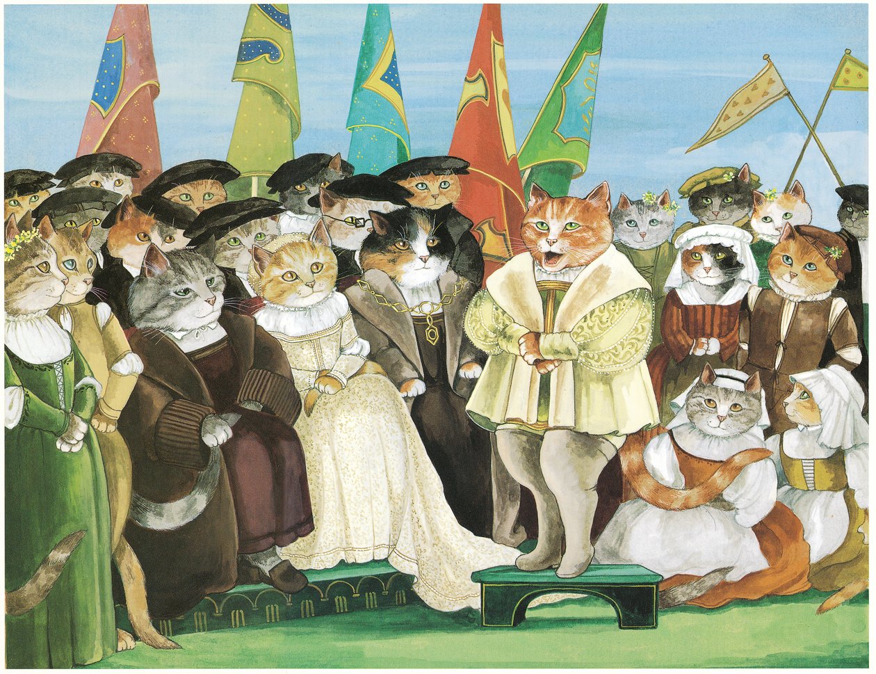 Ilustração de Opera Cats (pub. 1997) de Susan Herbert