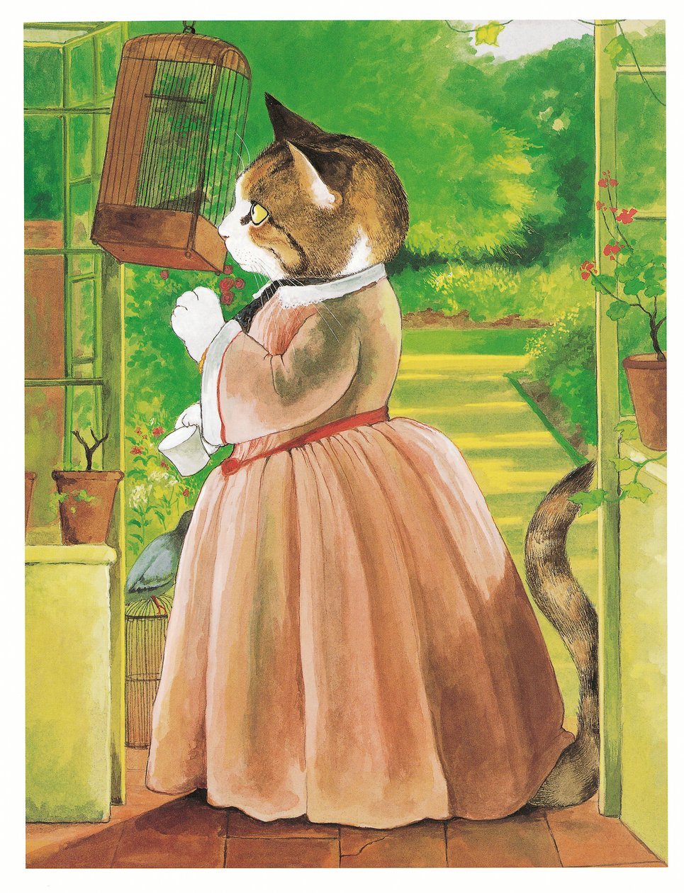 Ilustração de Pre-Raphaelite Cats (pub. 1999) de Susan Herbert