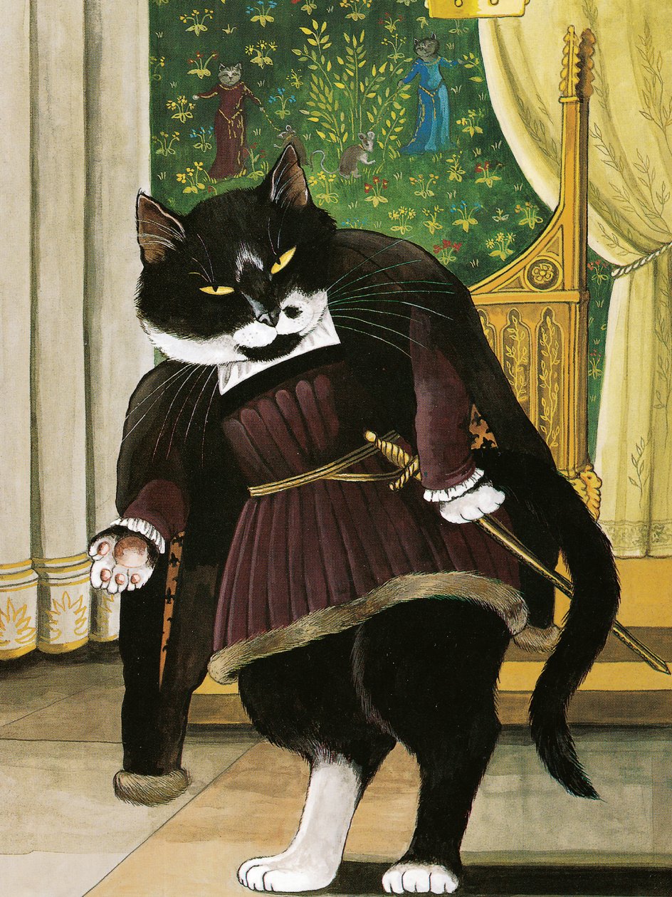 Ilustração de Shakespeare Cats: Livro de cartazes (pub. 2016) de Susan Herbert
