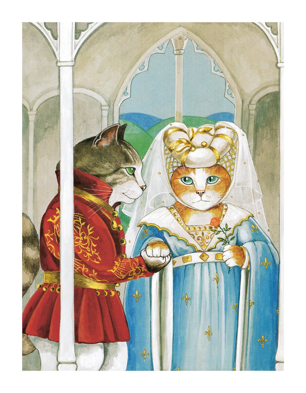 Ilustração de Shakespeare Cats: Livro de cartazes (pub. 2016) de Susan Herbert