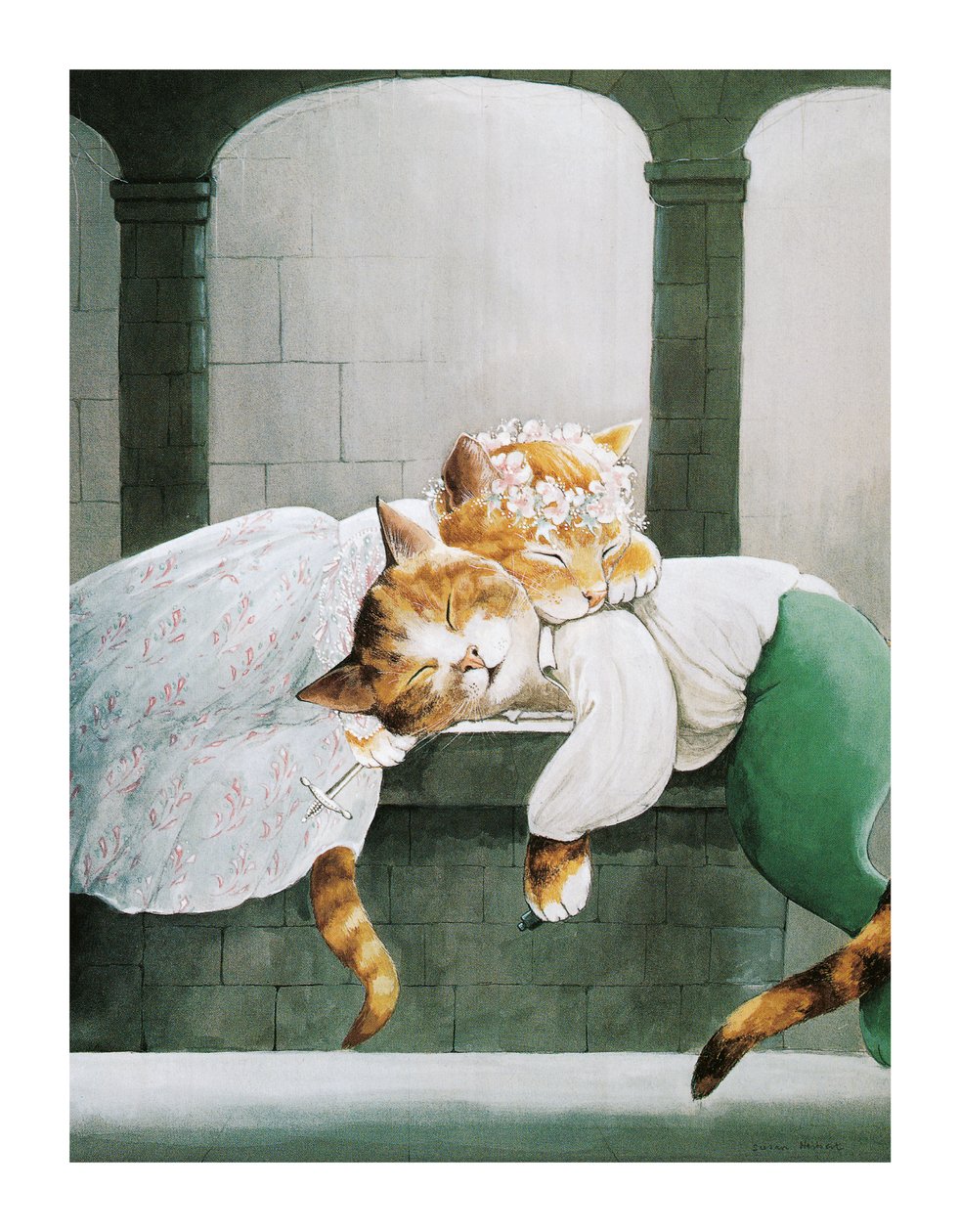 Ilustração de Shakespeare Cats: Livro de cartazes (pub. 2016) de Susan Herbert