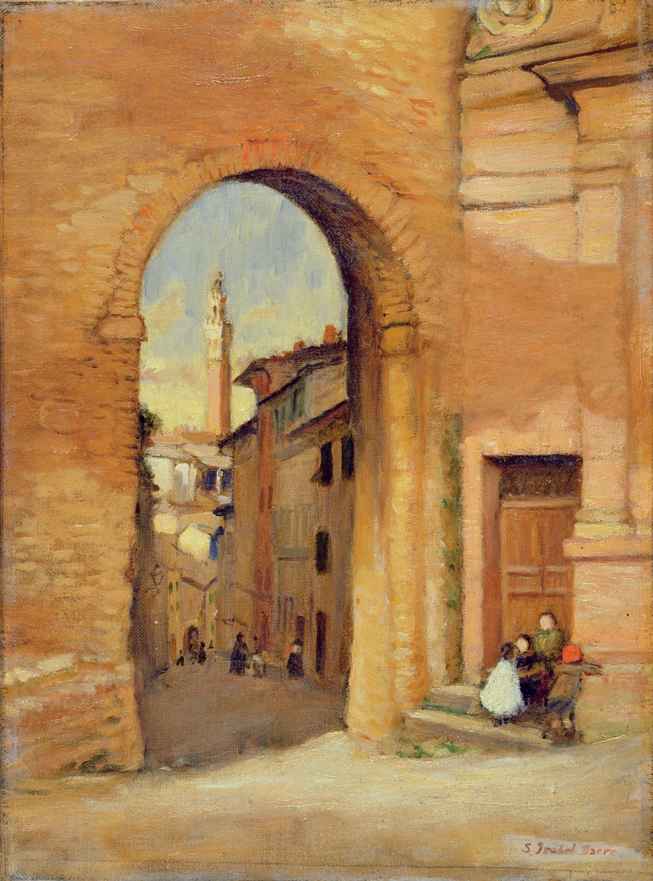 Porta de Siena (óleo sobre tela) de Susan Isabel Dacre