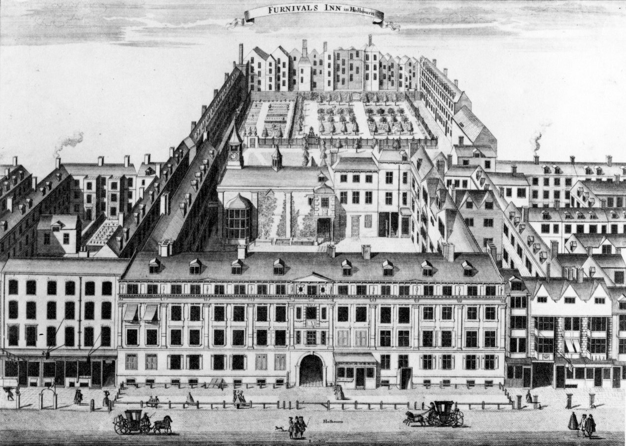 Furnival&39;s Inn, Holborn, Londres, 1754 de Sutton Nicholls