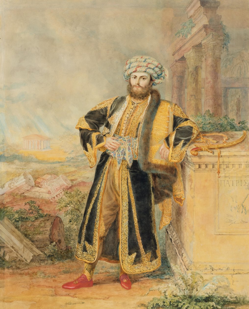 Retrato do Príncipe Alexandros Mavrokordato de Suzanne Elisabeth Eynard