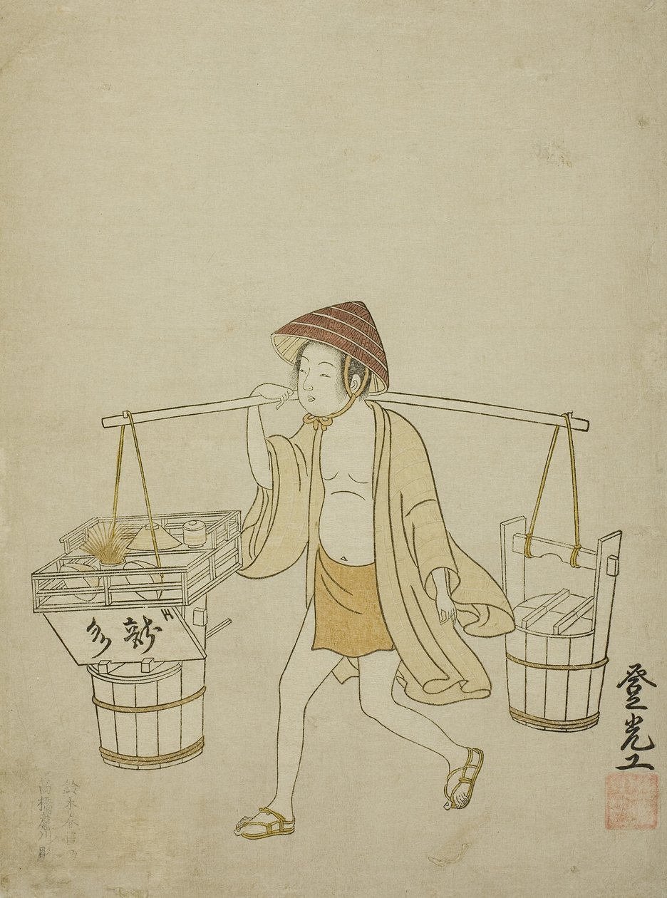 Um vendedor de água, 1765 de Suzuki Harunobu